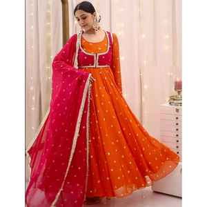 Nuevo lanzamiento Diseñador moderno Cuatro piezas Faux Georgette Vestidos Colección de ropa de fiesta de secado rápido - Product Image 1