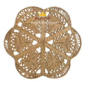 Vente en gros de tapis écologiques de style bohème tapis de carex tapis faits à la main en jonc de mer conception personnalisée pour la décoration de sol Vietnam - Product Image 6