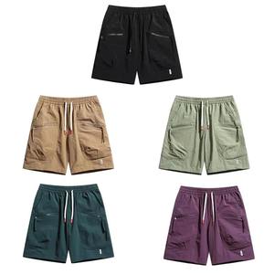New Arrival <b>Baggy</b> Streetwear for Plus Size New Arrival High Quality <b>Men's</b> Drawstring Waist Cargo <b>Shorts</b> with Patch Logo Pockets - Product Image 3