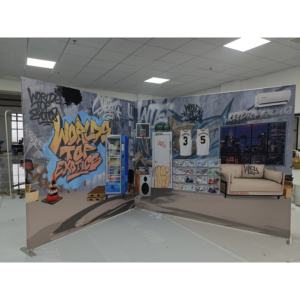 10ft X 8ft marbre motif jeter taie d'oreiller messe-fotobooth-affichage toile de fond support serrage usine Photo stand produit - Product Image 6