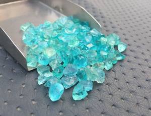 Piedras crudas de apatita azul 50 piezas 4-6 MM Piedras preciosas en bruto de apatita natural Piedras preciosas azules sueltas semipreciosas 4-6 MM Tamaño 50 - Product Image 2