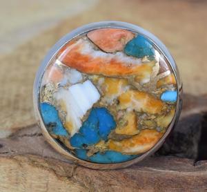 Oyster cuivre Turquoise Boho bague faite à la main bijoux en pierres précieuses fines pour les femmes pour les cadeaux d'anniversaire de mariage ou de fête - Product Image 2