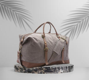 Custom New Luxury Weekender <b>Canvas</b> Duffel <b>Bag</b> Sport Style <b>Tote</b> Carry on Hand for Travel Gym Use - Product Image 2