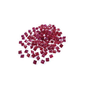 Rubis naturels de haute qualité de Bangkok, carrés calibrés de 4 mm et 5 mm, Tanzanite taille émeraude, pierres précieuses en vrac, couleur verte et rouge - Product Image 4