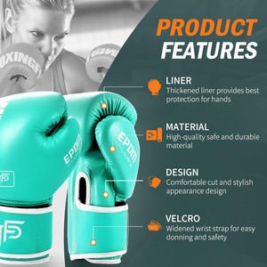 Guantes de boxeo impresos personalizados Forro interior suave Agujeros de ventilación transpirables Servicio OEM/ODM Guantes de boxeo de alta calidad - Product Image 2