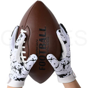 ถุงมืออเมริกันฟุตบอลมาใหม่เต็มนิ้วตะขอปิดแบบห่วงระบายอากาศหนัง PU ออกแบบได้ตามต้องการ - Product Image 3