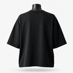 Camiseta Extra Grande con Estampado Floral Personalizada para Mujer, Camiseta Informal de Algodón Negro de Corte Holgado - Product Image 2