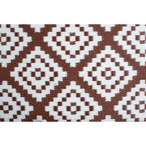 Tapis de jardin en plastique Austin Brown 150x240cm par Jet-Line pour terrasse ou balcon, tapis d'extérieur - Product Image 1
