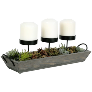 Bandeja de decoración de mesa, portavelas, decoración navideña para el hogar, decoración de boda, regalo para Festival familiar, votivo - Product Image 1