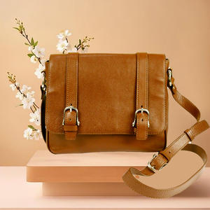 Bolso bandolera de cuero genuino para mujer con estilo informal vintage con decoración de botones - Product Image 6