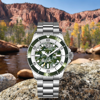 Montre à quartz de luxe unisexe AURORA Tactical pour mouvement Ronda 763, boîtier en acier inoxydable, cadran à aiguilles en cristal saphir
