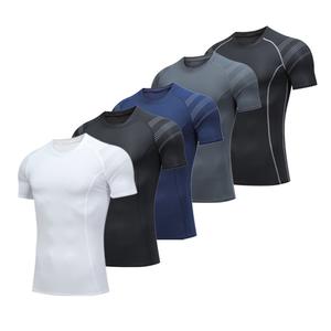 เสื้อรัดกล้ามกีฬาขายดี OEM คุณภาพเยี่ยม เสื้อยืดออกกำลังกายแบบกำหนดเองสำหรับผู้ชาย แขนยาว ผ้าสแปนเด็กซ์/โพลีเอสเตอร์ แห้งเร็ว ระบายอากาศได้ดี - Product Image 1