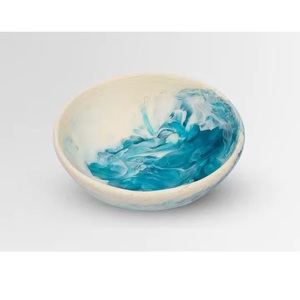 Tazón de resina para servir ensalada hecho a mano de resina brillante, tazón de comida de resina para uso decorativo en el hogar y restaurantes - Product Image 2