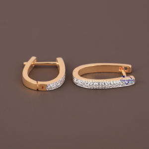 Meilleures ventes Boucles d'oreilles élégantes en argent sterling 925 VVS Clarity DEF Color Moissanite Diamonds Trending Hoop Earring for Women - Product Image 5