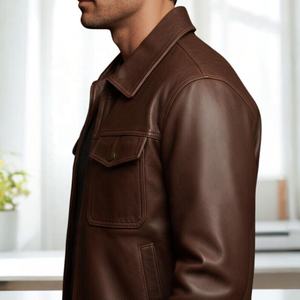 แจ็คเก็ตหนังผู้ชายดีไซน์แฟชั่นล่าสุดปี 2026 พร้อมบริการ OEM ดีไซน์ยอดเยี่ยม คุณภาพสูง ราคาสมเหตุสมผล - Product Image 4