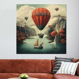 งานศิลปะบนผ้าใบพิมพ์ลายน้ำตกอันงดงาม - ของตกแต่งผนังสุดหรู, ผ้าใบห่อแบบ 1P - Product Image 1