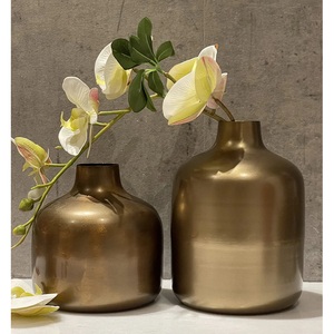 Best Quality Modern Design Metal Flower <b>Vase</b> Gold Plated Iron Table <b>Vase</b> for Livingroom & Bedroom <b>Unique</b> & Affordable - Product Image 1