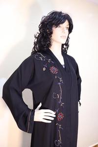 Caftán musulmán tradicional hecho a mano de Dubái 2022 para mujer hermoso diseño marroquí negro pantalones largos hermoso negro marroquí - Product Image 2