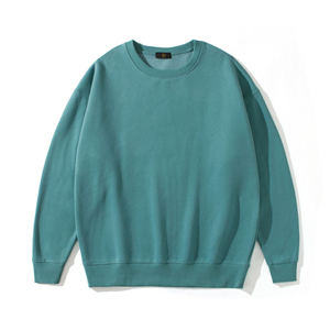 Sudadera con capucha de hombre personalizada de alta calidad OEM sudadera de algodón con cuello redondo de felpa teñida LISA para la temporada de otoño estilo Jogger - Product Image 2