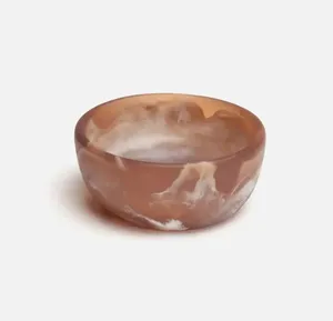 Vaisselle d'hôtel durable et à la mode faite à la main, bol en résine de forme ronde, bol en résine poli, artisanat fait main - Product Image 4