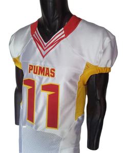 Ensemble d'uniformes de maillot de football américain personnalisés pour hommes à manches courtes 100% polyester de haute qualité - Product Image 1