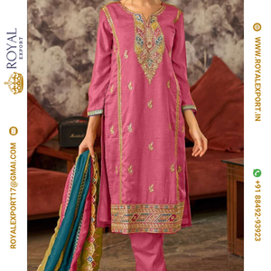 Collection de costumes pakistanais en soie Vichitra avec broderie spéciale pour l'Aïd - Product Image 2