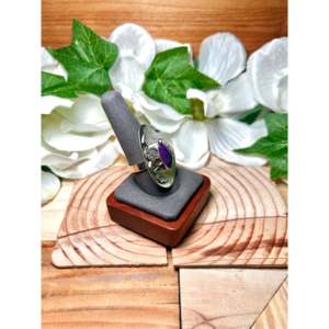 Navajo One Size Rose Gold Plated <b>Adjustable</b> <b>Ring</b> Sugilite & Sterling Silver with Bezel Setting Fashionable Style Gift - Product Image 2
