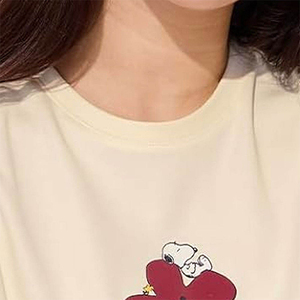 Camisetas de verano para mujer de diseño personalizado con estampado de soplo ecológico 100% algodón transpirable servicios OEM precio bajo - Product Image 6