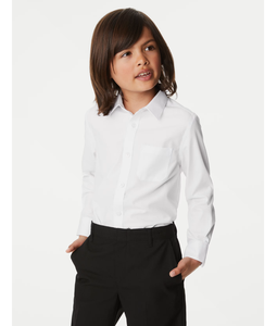 Camisas Escolares Unisex al por Mayor, Sin Plancha, Corte Regular, Tela de Algodón, Manga Larga, para Niños de 2 a 18 Años, OEM Personalizado - Product Image 4