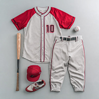 Tenue de baseball pour hommes et femmes, ensemble de maillots et pantalons à boutons, uniforme de sport respirant 100% polyester