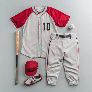 Uniforme de Béisbol para Hombre y Mujer, Jersey con Botones, Pantalones, Conjuntos de Uniformes Deportivos de Béisbol - Product Image 1