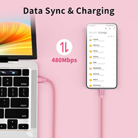 Câble USB-C en nylon tressé, vente en gros d'usine, USB-A vers Type-C, 1m/2m/3m, câble de données Type-C A-C pour iPhone 15-17 et tablette