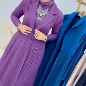 Elegant Modest Women's Glitter Cost Style Shrug <b>Abayas</b> Formal Traditional Dubai Dresses Hand Embroidered Muslim Traditional - Product Image 1