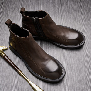 Chaussures Oxford en cuir de vachette pleine fleur avec talon amorti et design antidérapant, chaussures habillées pour hommes, chaussures en cuir - Product Image 5