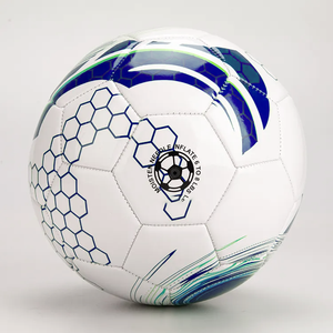 Ballon de football bleu cousu à la main de haute qualité Taille standard officielle pour l'entraînement et la course - Product Image 4