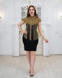 เสื้อปอนโชประดับลูกปัดผ้าซาตินสุดหรูสำหรับงานปาร์ตี้ของเจ้าสาวเสื้อผ้าลูกไม้ประดับคริสตัลดอกไม้ประดับลวดลายไข่มุกหรูหรามีคุณสมบัติป้องกันไฟฟ้าสถิตย์ - Product Image 3