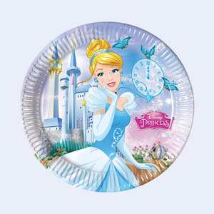 Assiettes en papier <span class=keywords><strong>Disney</strong></span> Princess <span class=keywords><strong>Cendrillon</strong></span> 23 cm 8 pièces Fournitures de fête - Product Image 1