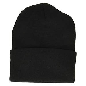 <b>Black</b> Custom Unisex Beanie Winter Beanies Knitted Hat - Product Image 3