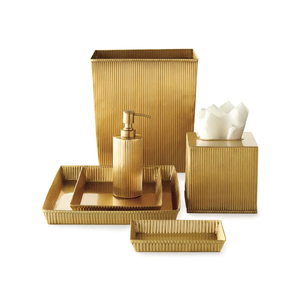 กล่องทิชชู่สีทองทุบพร้อมที่ใส่กระดาษทิชชู่ตกแต่งหรูหราลายดอกไม้สีชมพูสำหรับห้องนั่งเล่นห้องนอนสำนักงานหรือโรงแรม - Product Image 6