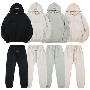 Ensemble de survêtement respirant de haute qualité en molleton d'hiver 100% coton, respectueux de l'environnement, sweat-shirt et pantalon de survêtement, streetwear élégant - Product Image 3