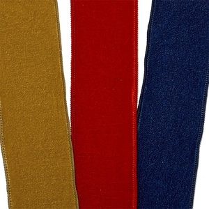 Solid Style Floral Velvet Wired <b>Ribbon</b> Organza Polyester Metallic <b>Ribbon</b> Spool for Gift Wrapping Wedding Birthday Decorations - Product Image 2