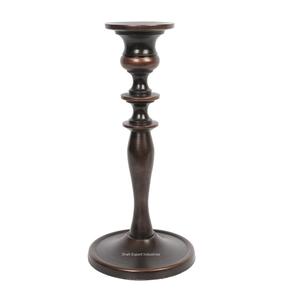 Bougeoir conique en métal de super qualité fini antique pour décoration de sol de table de mariage cône de bougie fait main - Product Image 1