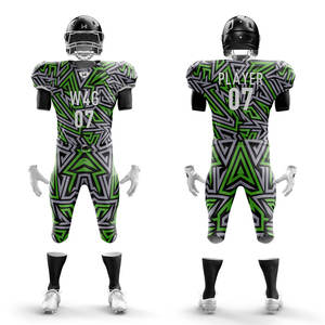 Uniformes de Fútbol Americano para Adultos, Hechos en Fábrica, de Alta Calidad, con Protección UV, Impresión por Transferencia de Calor, Transpirables, Tallas Grandes, Venta al Por Mayor - Product Image 1