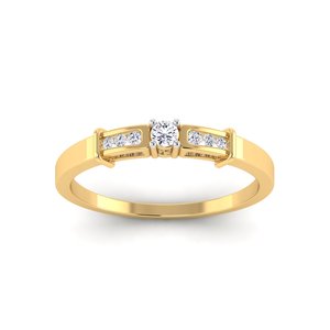 Trendy New Unique Gold Plated IGI Certified Wedding Ring Brilliant Cut Lab Grown Diamond Bezel Set Optimal Women's Engagement - Product Image 3