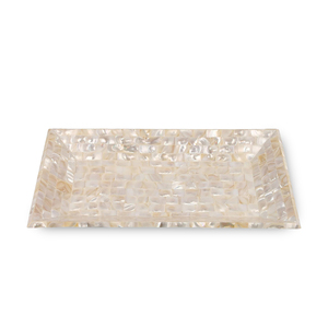 Bandeja decorativa respetuosa con el medio ambiente hecha a mano de alta calidad de lujo con incrustaciones geométricas de perlas de Madre de Vietnam para cafetería Hotel - Product Image 2