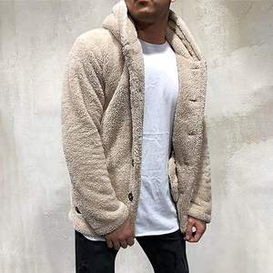 Veste polaire en fausse fourrure à fermeture éclair intégrale pour homme Pull polaire à fermeture éclair Sweat d'hiver à doublure Sherpa Veste chaude en polaire - Product Image 1