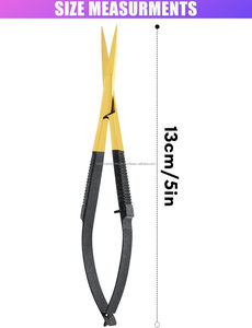 Ciseaux à cuticules russes professionnels à tête droite en acier inoxydable, outil de manucure, logo personnalisé, vente en gros - Product Image 5