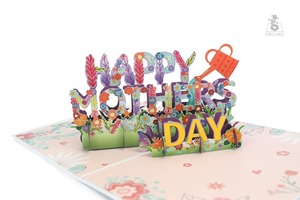 La mejor calidad Happy Mother Day 2 Pop Up Card Uso de color personalizado para el Día DE LA Madre Precio razonable en la artesanía de Vietnam - Product Image 6