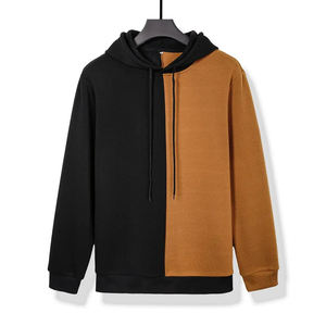 Nouvel arrivage en gros de sweat à capuche pour hommes en molleton Colorblock dernier modèle de haute qualité et léger avec impression de logo personnalisé 2025 - Product Image 1