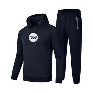 Invierno Casual Sólido 2 Piezas Conjuntos de chándal Sudadera con capucha Pantalones activos Traje de jogging - Product Image 2